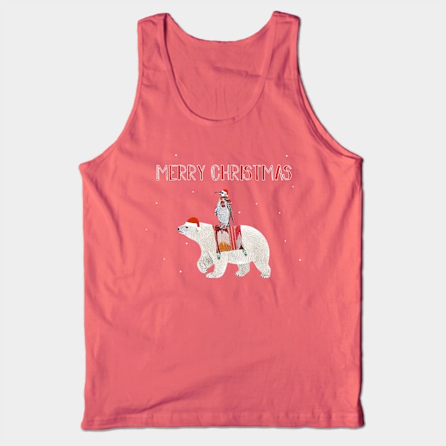 Merry Christmas Tank Top by GreenNest